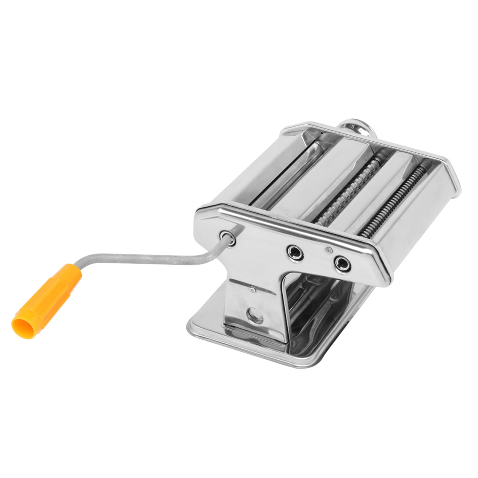 Lowestbest Pasta Machine, Manual Stainless Steel Double-Blade Pasta Machine, Silver
