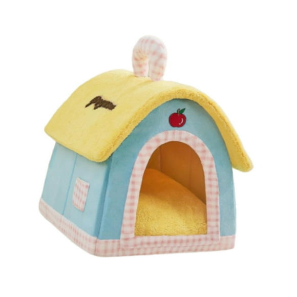 Casita para gatos, cama para gatos de interior, caseta portátil desmontable para cachorros, refugio para mascotas, nido cálido, accesorios para