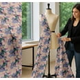 thumbnail image 5 of Soimoi Cotton Cambric Fabric Leaves & Orchids Floral Decor Fabric Printed Yard 56 Inch Wide, 5 of 7