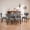 gray, variant on Mid Century Modern Wooden Dining Chairs Set of 4, Upholstered Side Dining Chairs with Curved Back Linen Fabric Armless Wood Chairs Kitchen & Dining Room Farmhouse Chairs (Gray)