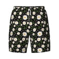 thumbnail image 4 of Lsque Mens Swim Trunks Daisy Pattern - Bathing Suit Compression Liner - Beach Swim Shorts Swimwear - (S-3XL) - Stretch Quick Dry -Large, 4 of 9