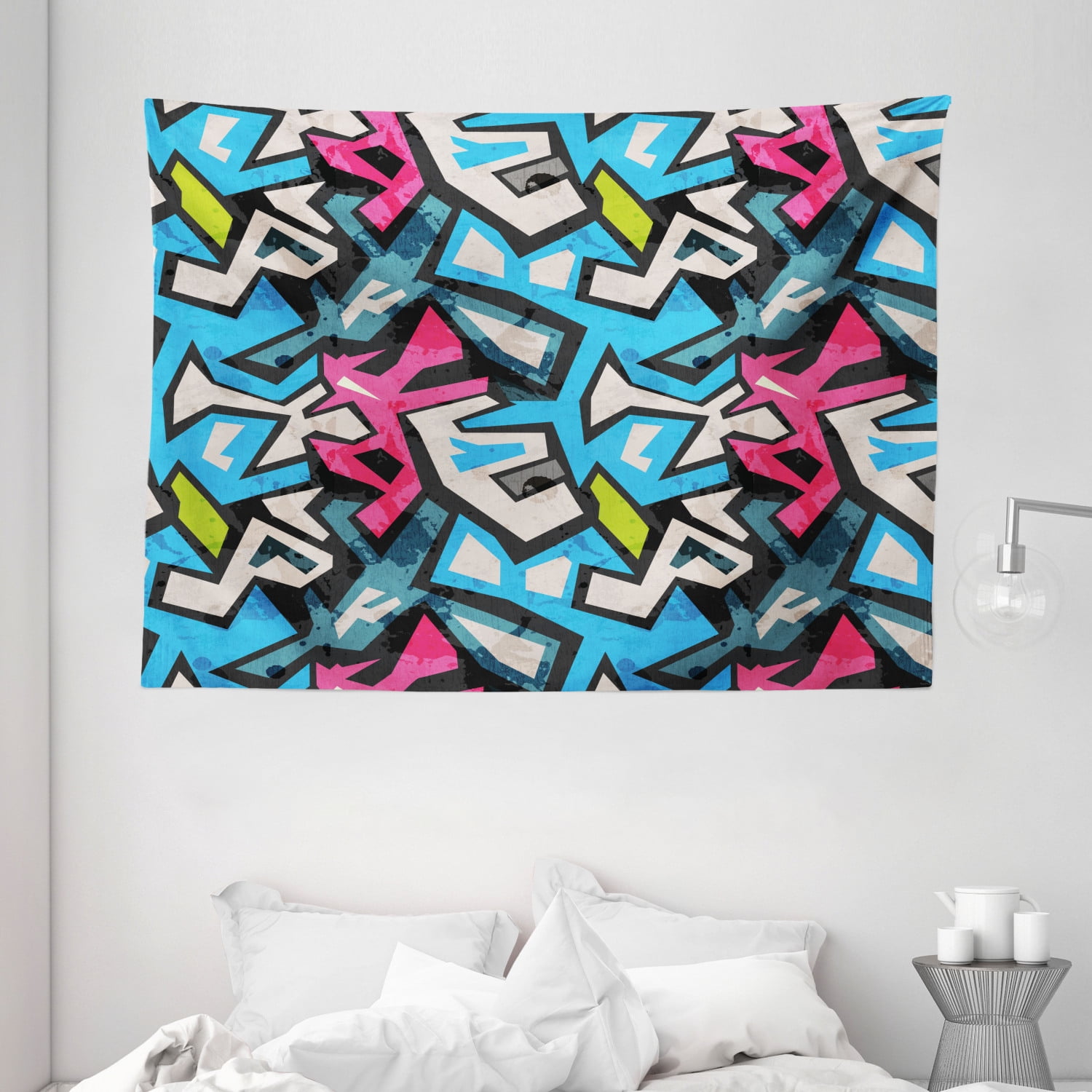Grunge Tapestry Street Art Theme With Colorful Graffiti Funky Display Underground Urban Culture Wall Hanging For Bedroom Living Room Dorm Decor 80w X 60l Inches Multicolor By Ambesonne Walmart Com Walmart Com