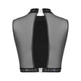 thumbnail image 2 of dPois Women's Lyrical Dance Crop Top Shiny Rhinestone Sleeveless Exquisite Embroidery Stage Performance Vest Black M, 2 of 4