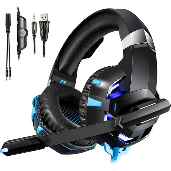 LAICAIW Gaming Headset, Stereo Bass Surround Headset with Noise Cancelling MIC