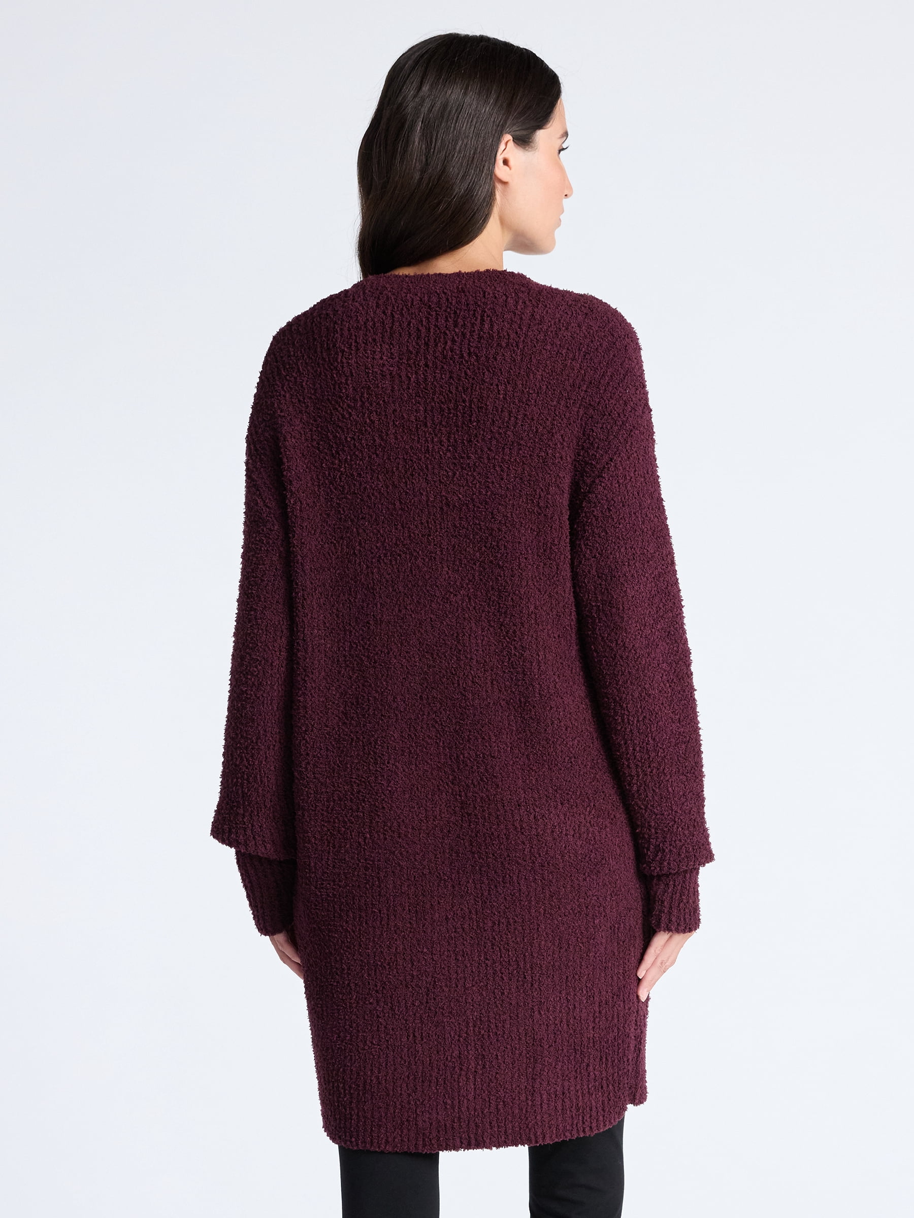 Time and Tru Women’s and Women’s Plus Super Soft Longline Cardigan Sweater, Lightweight, Size XS-4X