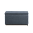 thumbnail image 5 of Linon Elta Rectangle Storage Ottoman, Dark Gray Faux Leather, 5 of 11