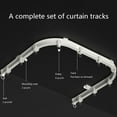 thumbnail image 6 of Curved Curtain Track,Flexible Bendable,Aluminum Ceiling Rail,Mute Curtain Track for Bay Window/Balcony/Shower, 6 of 6