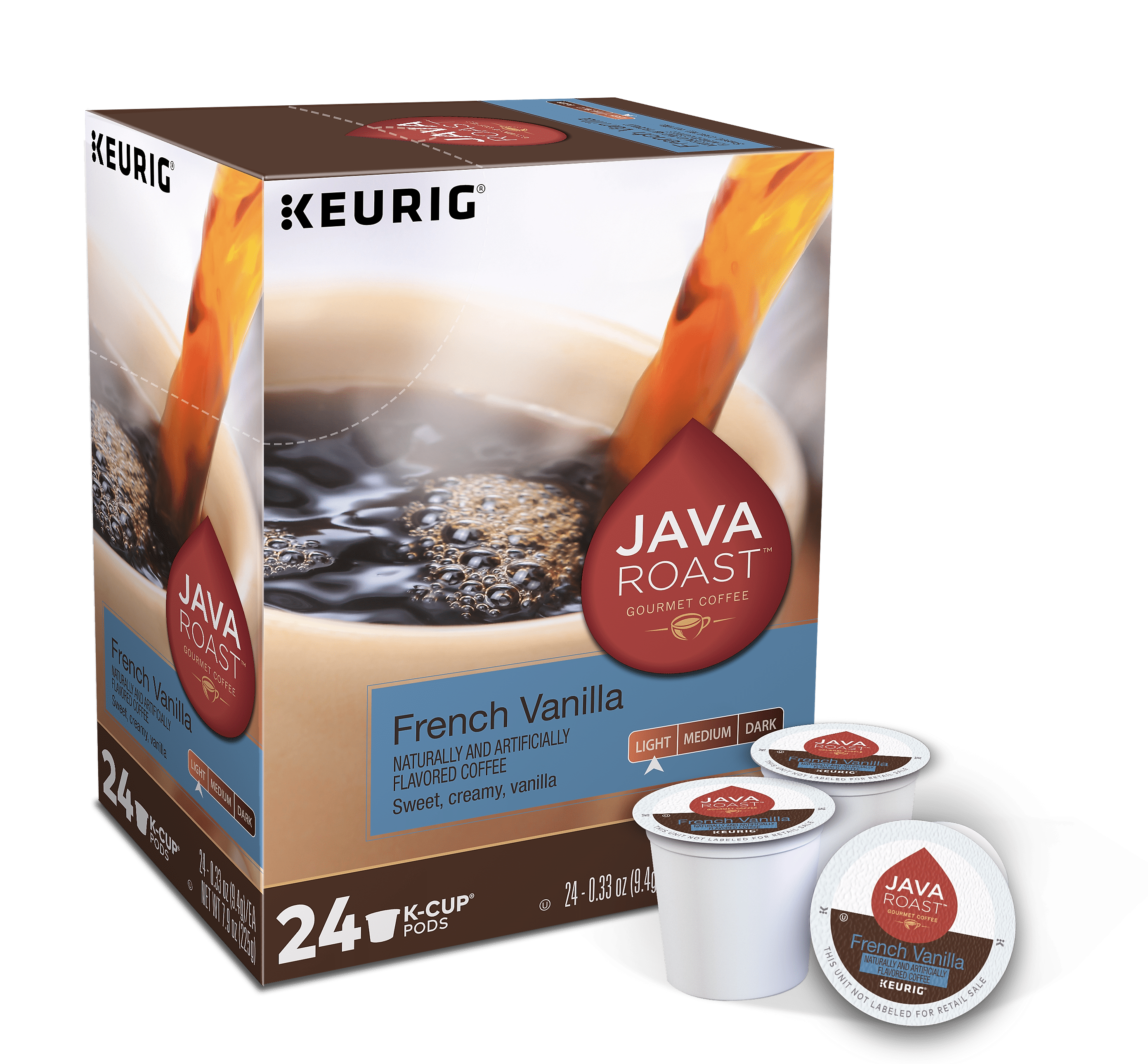 Java Roast French Vanilla Coffee, Keurig K-Cup 55237CT