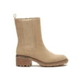 thumbnail image 5 of Vince Camuto Kourtly Tortilla Taupe Suede Lug Sole Chelsea Block Heel Flat Boot (Tortilla, 8), 5 of 5