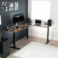 thumbnail image 2 of VIVO Black Electric Motor Height Adjustable Corner 3 Leg Standing Desk Frame, 2 of 8