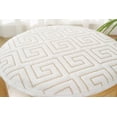 thumbnail image 4 of Nvzi Round Bar Stool Cushions,Non-Slip Seat Pad with Ties,Cotton Linen Stool Cover Breathable Chair Pad Cushion for Office Student Dining Chairs White A 45x45cm(18x18inch), 4 of 5