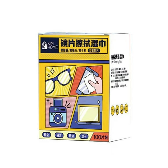 Lens Wipes 100pcs/1boxKIMHOME Glasses Wipes Lens Wipes Disposable Defogging Wipes for Cleaning