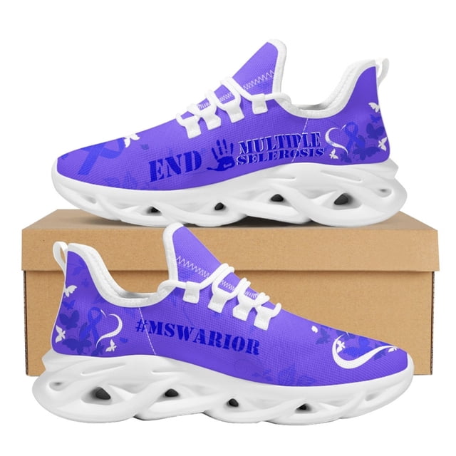 Non-Slip Running Sneakers Autism Cancer Awareness Love Pattern Women's Shock Absorption Cushion Mesh Shoes Zapatos