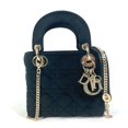 thumbnail image 1 of Pre-Owned Christian Dior Dior Lady Chain Cannage Rhinestone Shoulder Bag Handbag..., 1 of 15