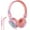 Pink, variant on NewBee Kids Headphones with Microphone, HD Stereo, Safe Volume Limit 85dB/94dB, Eco-Friendly, Foldable, Adjustable Headband, 3.5mm Jack for School /PC/Mac/Tablet (Orange)