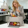 thumbnail image 1 of Bolsas de almacenamiento, loncheras para mujer, lonchera de 15.6 pulgadas para portátil con lonchera aislante y compartimento grande para portavasos, ideal para enfermeras, profesores, trabajo, oficin, 1 of 7