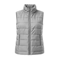 thumbnail image 4 of Padded Vest for Women Stand Collar Quilted Zip Front Side Pockets Warm Fall Winter Vest, 4 of 7