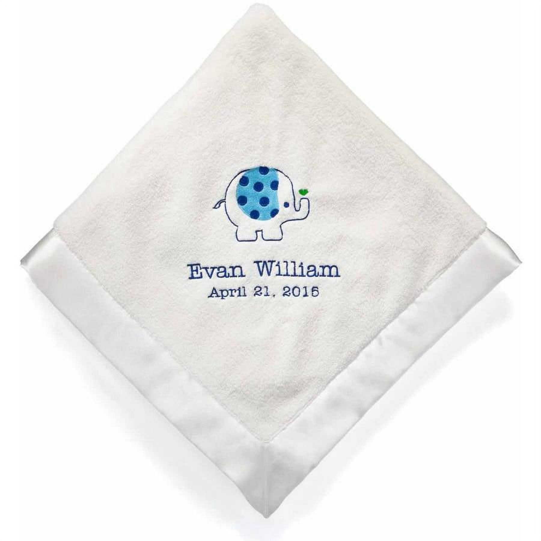 Personalized Sweet Elephant For Him Cream Baby Blanket