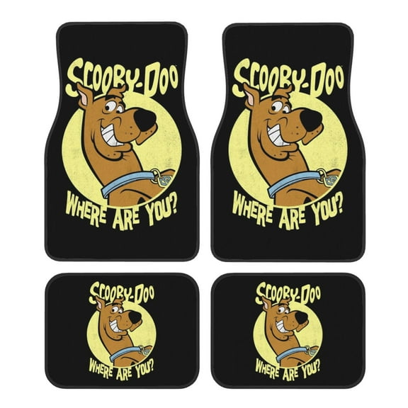 Car Foot Mat Set of 4 Pieces, Scooby-Doo Car Carpet Full Set Floor Mats Fit for SUV, Vans, Sedans, Trucks