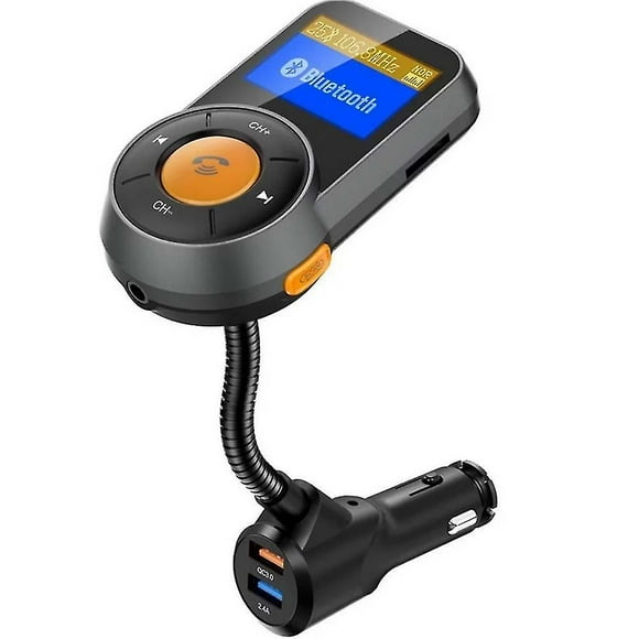 Bluetooth Fm Transmitter For Car, 1.44'' Car Fm Transmitter Qc 3.0 Fast Cha