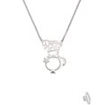 thumbnail image 2 of Delight Jewelry Silvertone Engagement Ring with Crystal Silvertone Dream Big Pendant Necklace, 25", 2 of 4
