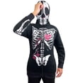 thumbnail image 7 of Notus Women’s Full Face Skeleton Skull Zip-Up Hoodie Sweatshirt Perfect for Halloween Costume Long Sleeve Sweatshirt Black XL, 7 of 7