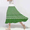 thumbnail image 2 of ameIAEA Women A-Line High Waist Midi Skirt Color Block Ruffle Flowy Skirts 2024 Fall Trendy Skirt, 2 of 6
