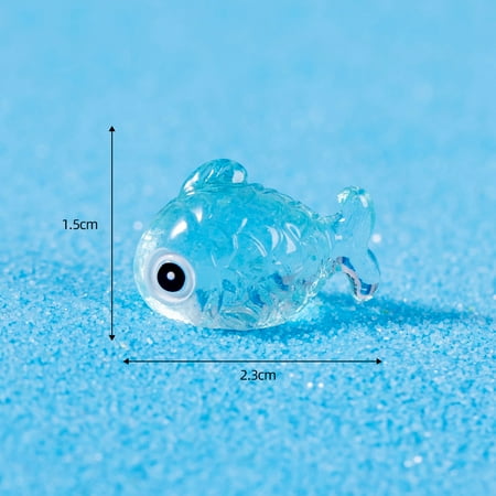

FRCOLOR 12Pcs Tiny Resin Fish Glow in Dark Miniature Fish Miniature Fish Toys Micro Landscape Fish
