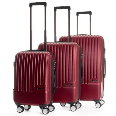 CalPak Davis Expandable 3-Piece Hardside Spinner Luggage Set Dark Red ...
