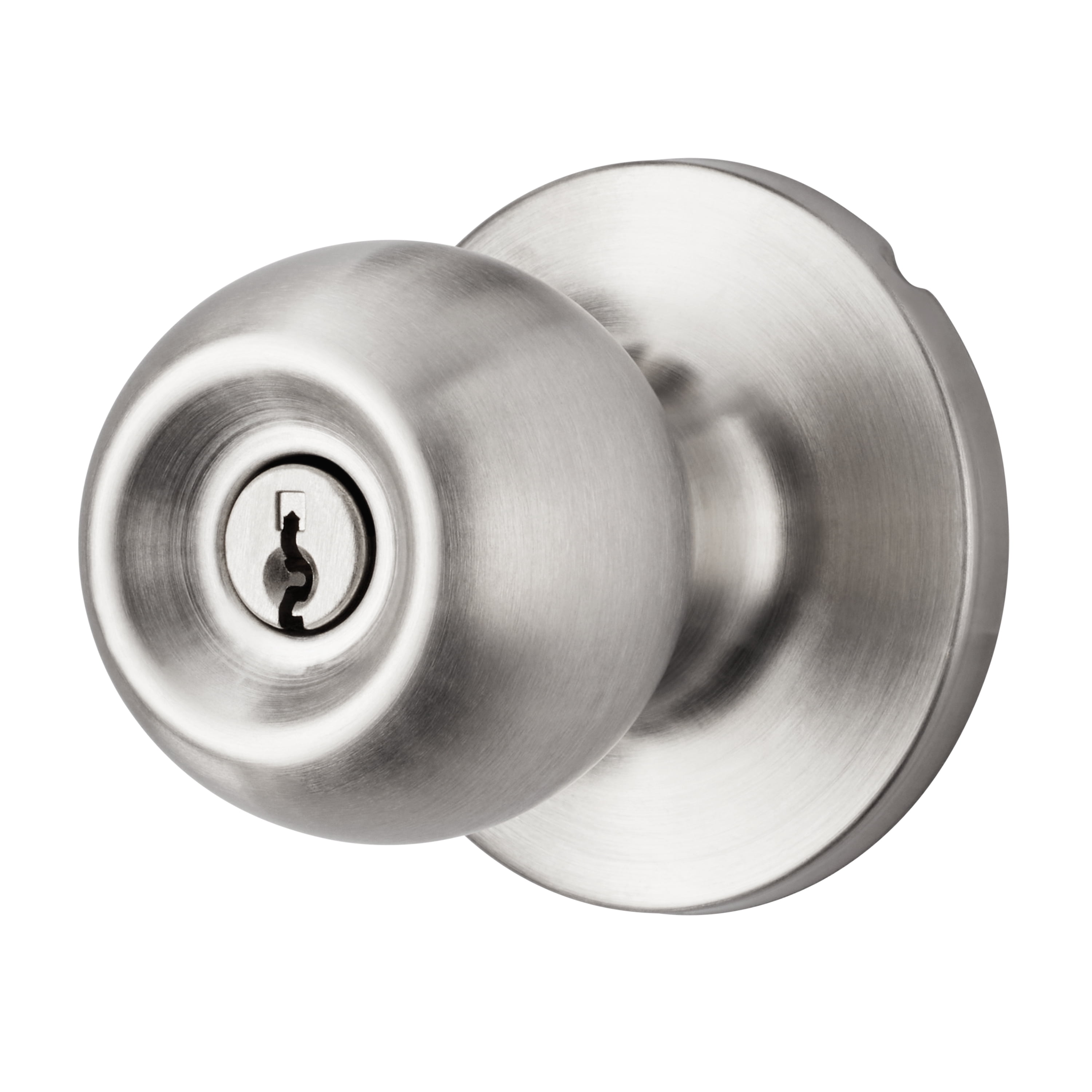 (4 pack) Hyper Tough Keyed Entry Ball Locking Doorknob Stainless Steel Finish