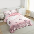thumbnail image 3 of Homewish Love Heart Diamond Bedding Comforter Set for Girls, Pink Sequin Print Twin Comforter Sets, Romantic Anniversary Reversible Bedding Set, Microfiber Bedroom Decor, 2-Piece, 3 of 8