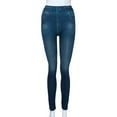 thumbnail image 2 of Women's Pull-On Skinny Faux Denim Leggings High Waisted Stretch Jeggings Comfy Wash Pants Classic Tummy Control Blue, 2 of 6