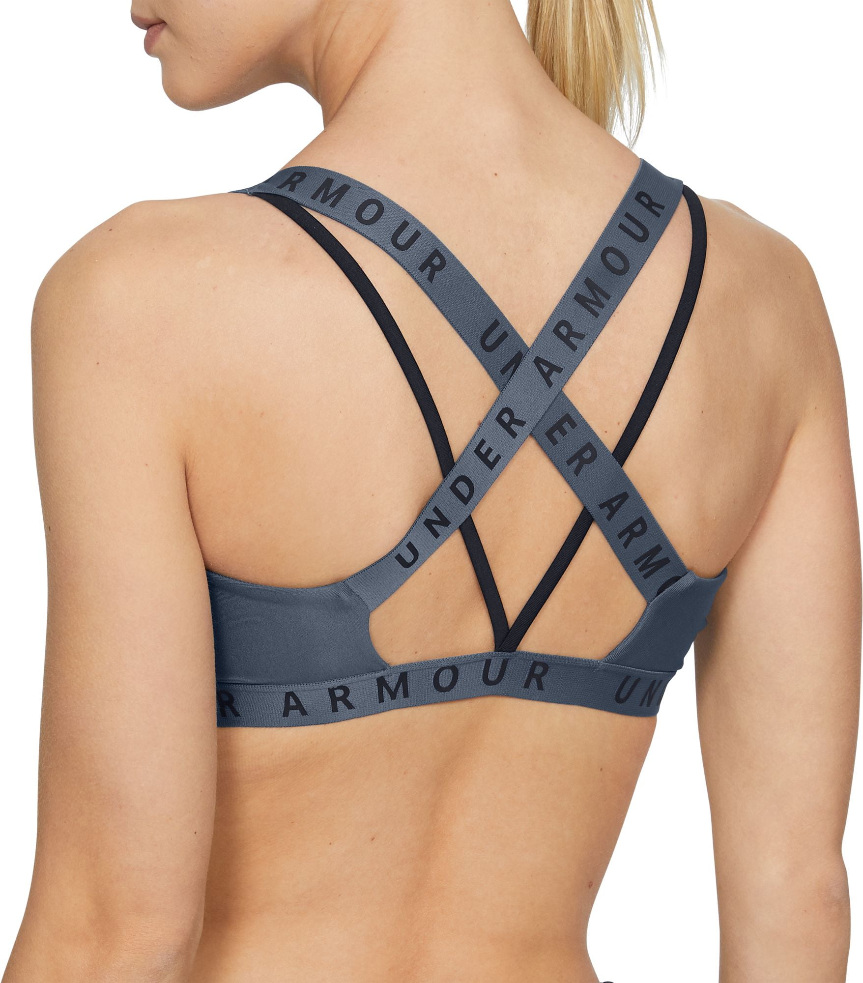 under armour women's strappy wordmark sport bralette