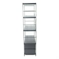 thumbnail image 5 of LeisureMod Brentwood Mid-Century Modern Etagere 4 Shelves Bookcase with Black Powder Coated Steel Frame and Melamine Board Shelves Industrial Bookshelf for Living Room and Bedroom (Black), 5 of 13