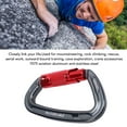 thumbnail image 3 of Clip de Randonnée, Grande Capacité de Charge Haute Résistance Aluminium Aviation et Acier Inoxydable Verrouillage Automatique Boucle de Clip d'Escalade pour Extérieur Rouge avec Axe Noir, Noir avec Rouge, 3 of 7