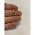 thumbnail image 4 of 10k Real Solid Gold Two Tone E Initial Pendant with Diamond Cut Finish, Available in Different Letters Personalized Letter Jewelry Gifts for Her with 18 Inch Gold Chain, 4 of 6