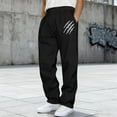 thumbnail image 2 of Awdenio Mens Pants Printed Wide Leg Drawstring Waist Loose Sweatpants with Pockets, 2 of 8