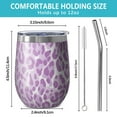 thumbnail image 5 of 12oz Stainless Steel Insulated Wine Tumbler with Lid and Straw – Double Wall Vacuum Mug for Hot & Cold Drinks, 304 Steel Interior, Sweat-Free Design, 5 of 5