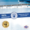 thumbnail image 6 of Clorox Shower Curtain Liner, Premium Lightweight Durable Waterproof 4g PEVA for Bathroom with Weighted Magnets, Standard Size 70" x 72", Clear 1 Pack, 6 of 9