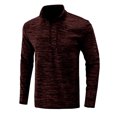 thumbnail image 4 of Txlixc Pullover de hombre, chaqueta de manga larga con cuello de color de contraste, cremallera Txlixc  moda, 4 of 6
