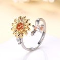 thumbnail image 2 of Guardurnaity Anillo de tamaño ajustable para mujer, anillos abiertos con personalidad, accesorios de regalo de compromiso, joyería de moda de Metal, Ropa, zapatos y accesorios Miscelánea Blanco, 2 of 6