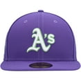 thumbnail image 2 of Men's New Era Purple Oakland Athletics Lime Side Patch 59FIFTY Fitted Hat, 2 of 5