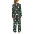 thumbnail image 7 of FORMRS Kids Pajama Set Fleece Long Sleeve Top Relaxed-Fit Pants Lounge Sleepwear, Sizes 3T-11Y, Green Christmas Hats, 7 of 7