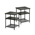 thumbnail image 1 of Mellow KODI Square Multipurpose End and Side Table Set with Storage Shelf, Black, 1 of 12