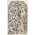 thumbnail image 2 of Joseph Heintz The Elder 12x18 Black Ornate Wood Framed Double Matted Museum Art Print Titled - Madonna and Child Surrounded by Female Saints (1600-1678), 2 of 5