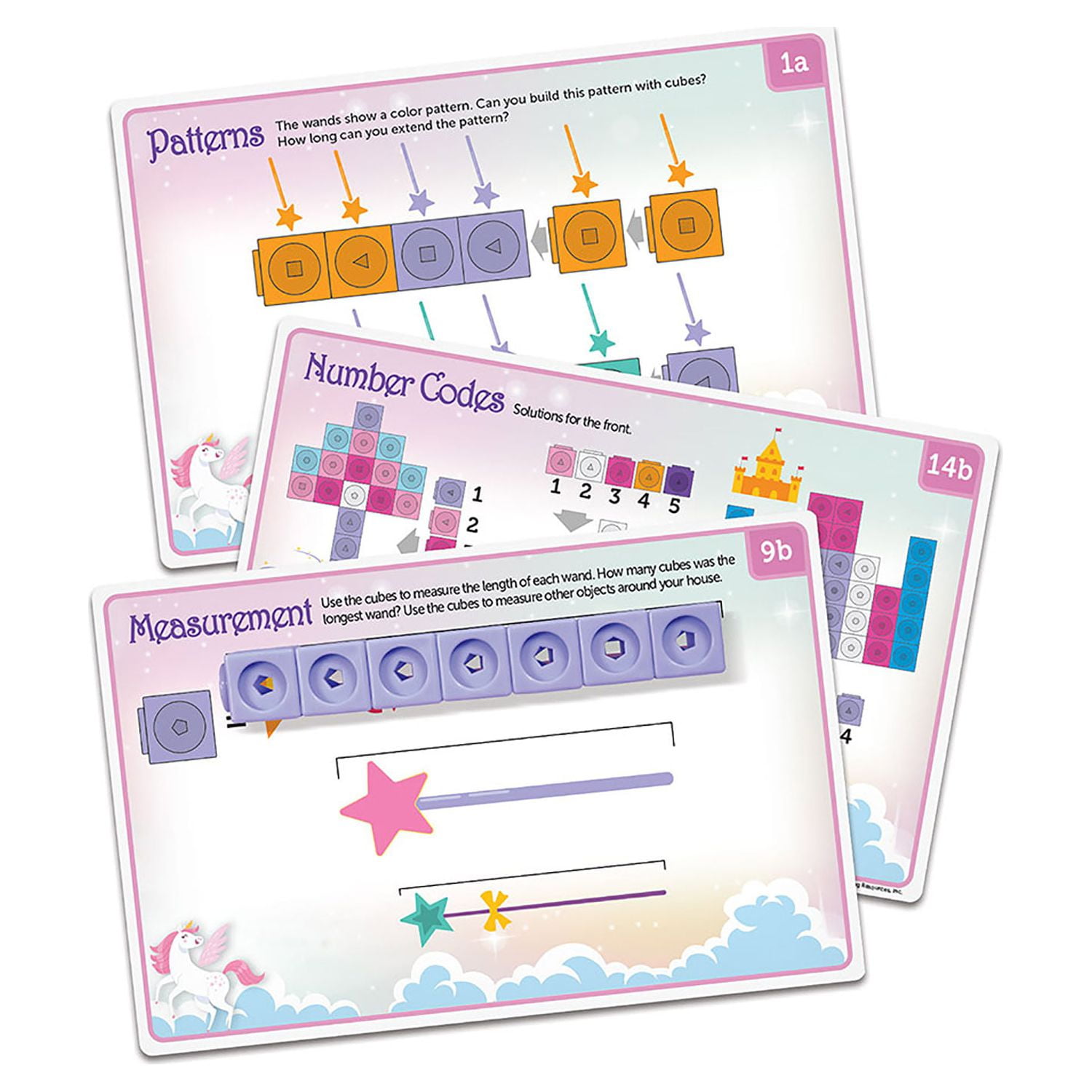 Learning Resources Mathlink Cubes Kindergarten Math Activity Set Fantasticals - 115 pieces, Boys and Girls Ages 5+ STEM Activities for Kids, Math Games