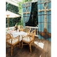 thumbnail image 5 of nqOlkjepod Outdoor Curtains for Patio Waterproof, Vintage Anchor Outdoor Privacy Panels Grommet, Coastal Nautical Blue Brown Wooden Blackout Outside Curtains for Porch/Cabana 54"x84", 1 Panel, 5 of 8