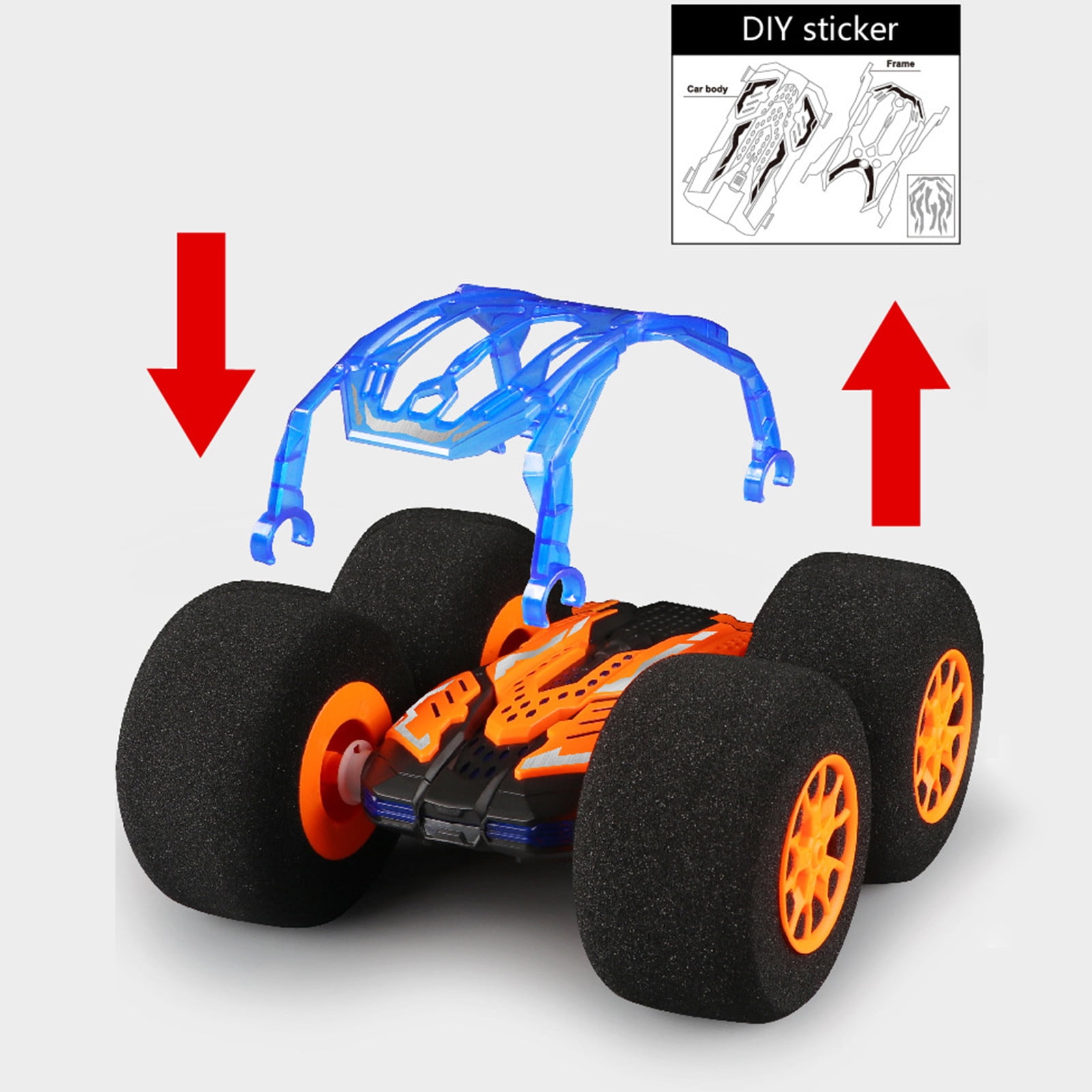 Remote Control Car for Boys 4-7, RC Cars with Headlights Double-Sided Driving 360° Flips Rotating for Kids Ages 4+ Year Old, RC Stunt Car Toys for Boys and Girls Birthday Gift