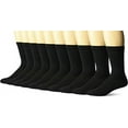 Hanes Ultimate Men's Black Cushion Crew Socks 10Pack, Comfortable with