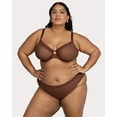 thumbnail image 4 of Women's Curvy Couture 1311 Sheer Mesh Unlined Underwire Bra (Chocolate 42DDD), 4 of 6